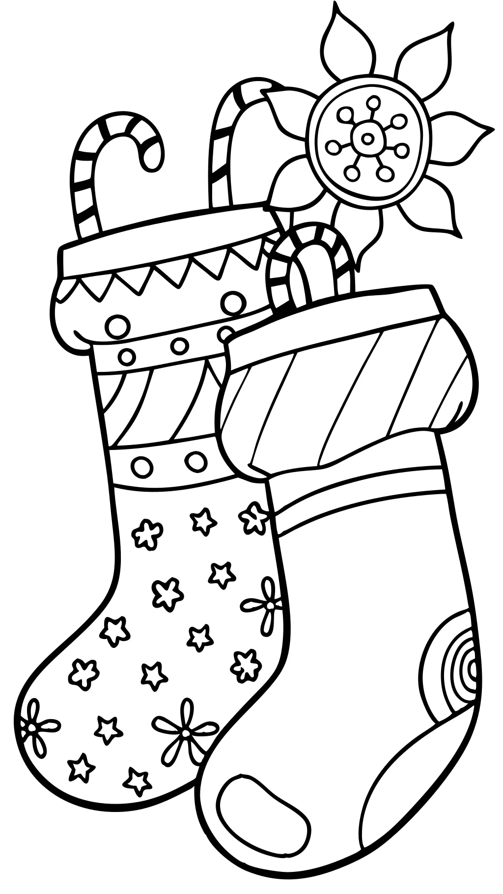 coloring pages of christmas stockings